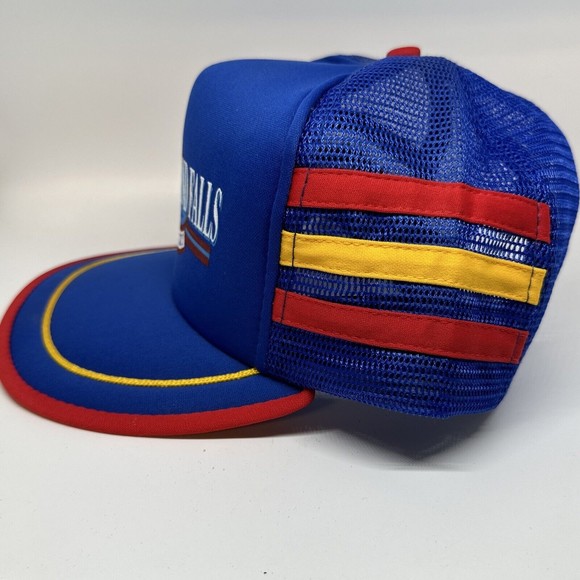 Vintage Cumberland Falls Kentucky Three 3 Stripe Mesh Snapback Trucker Hat Cap - Picture 5 of 8